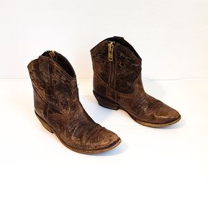 Steven by Steve Madden Short DISTRESSED Cowboy Boots